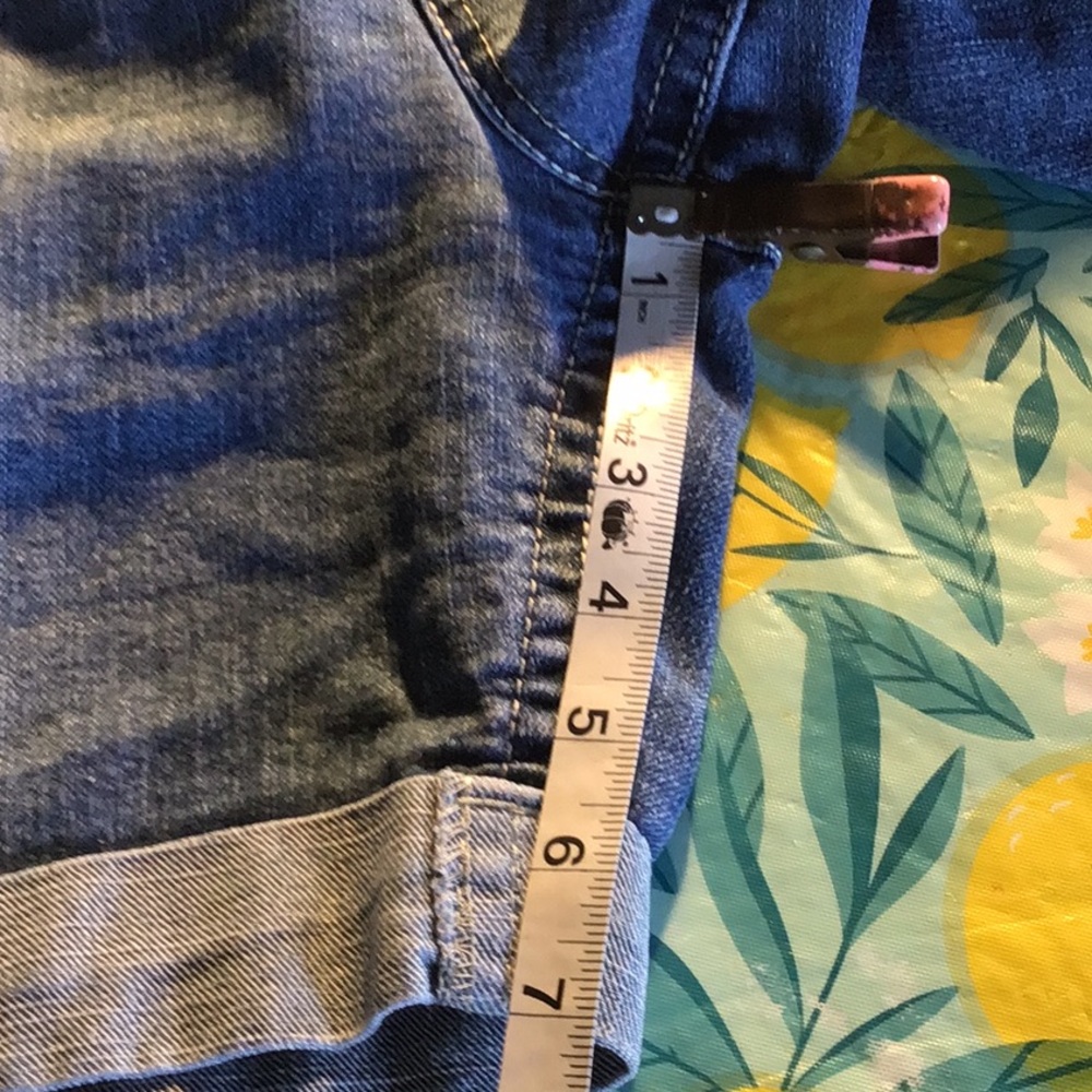 Classic Blue Jean Shorts with Stretchy Fit and Cuffed Hem - Picture 11 of 12